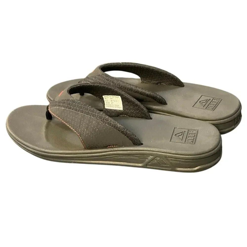 Reef Men's Size 14 Black Red Comfort Flip Flop Sandals Beach Casual